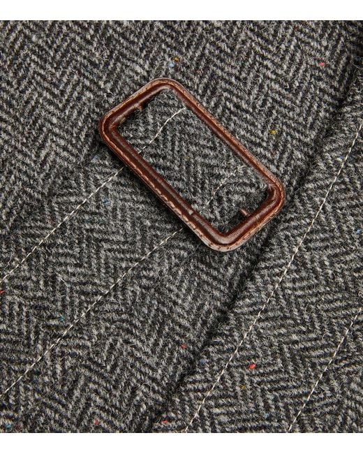 Weekend by Maxmara X 24 By Kate Phelan Harris Tweed Coat in Gray