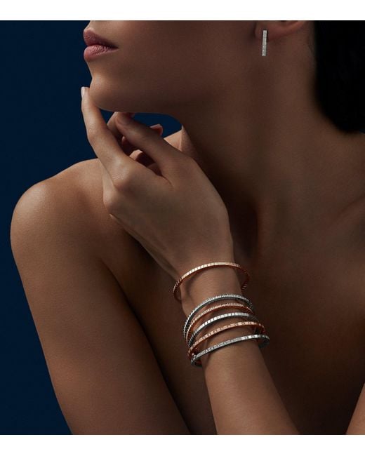 Chopard White And Diamond Ice Cube Bangle