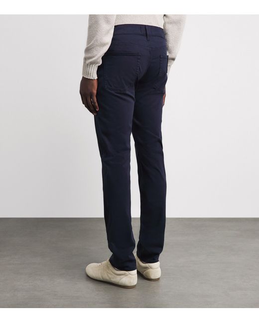 7 For All Mankind Blue Slimmy Luxe Performance Plus Jeans for men