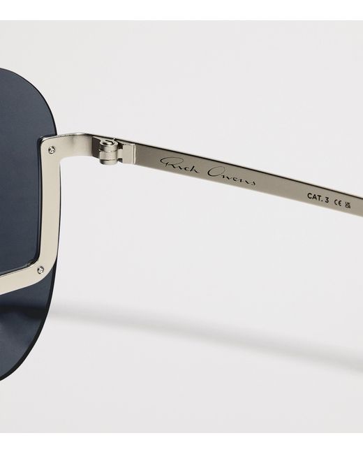 Rick Owens Blue Shield Sunglasses for men