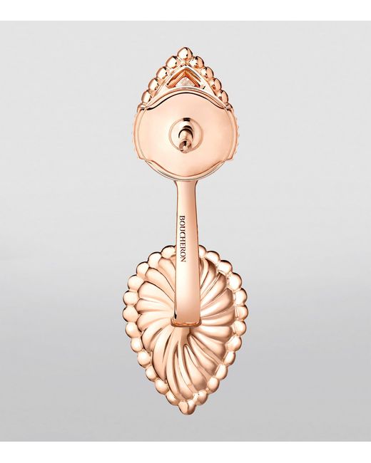 Boucheron Pink Rose, Diamond And Quartz Serpent Bohème Single Earring