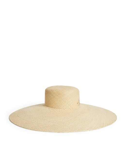 Maison Michel Natural Embroidered Josephine Hat