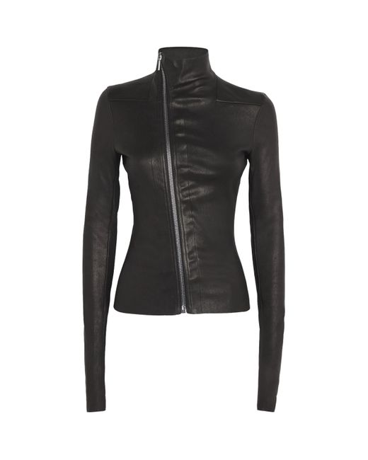 Rick Owens Black Lamb Leather Gary Jacket