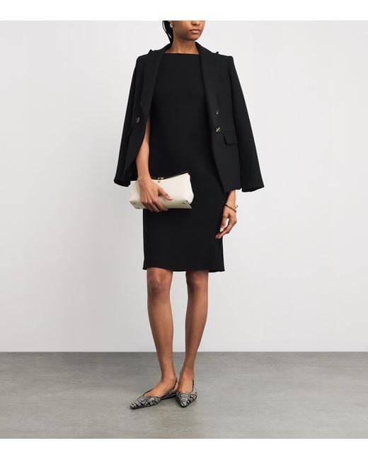 Theory Black Admiral Crepe Midi Shift Dress