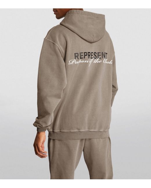 Represent Gray Patron Of The Club Hoodie for men