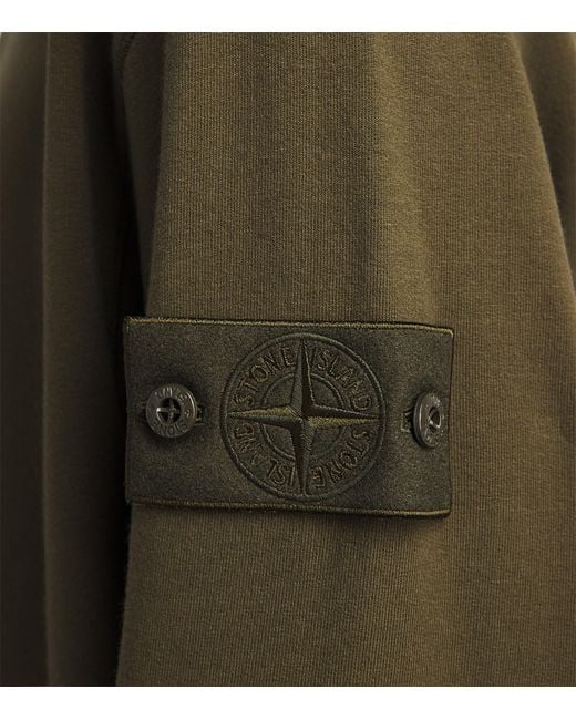 Stone Island Green Cotton-Blend Ghost Sweatshirt for men
