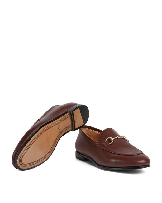 Gucci Brown Leather Jordaan Loafers