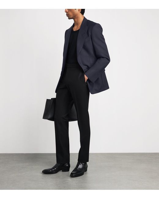 Tom Ford Blue Wool-Mohair-Silk Shelton Blazer for men