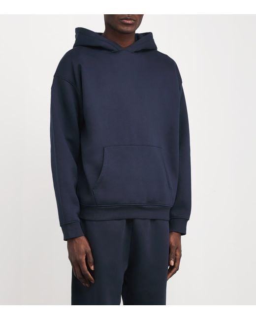 Skims Blue Fleece Lounge Relaxed Hoodie for men