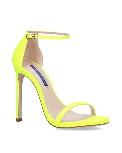 Stuart Weitzman Yellow Nudist Neon Sandals