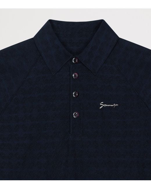 Givenchy Blue Monogram 72 Polo Sweater for men