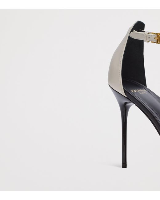 Balmain Multicolor Leather Sync Heeled Mules 95