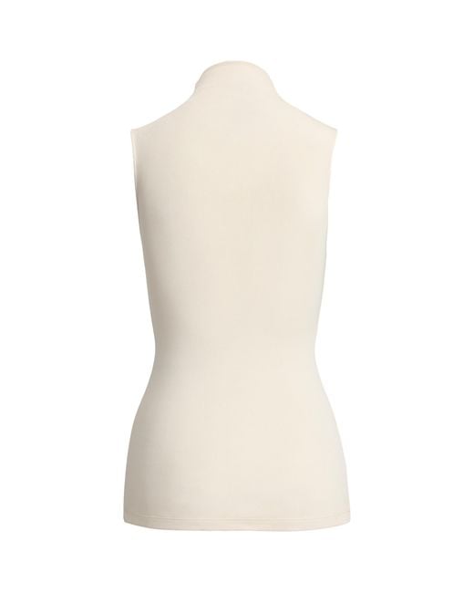 Ralph Lauren Natural Stretch-Silk Naomie Tank Top
