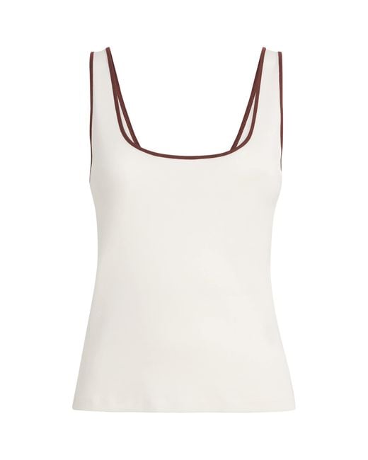 ME+EM White Contrast-Trim Tank Top