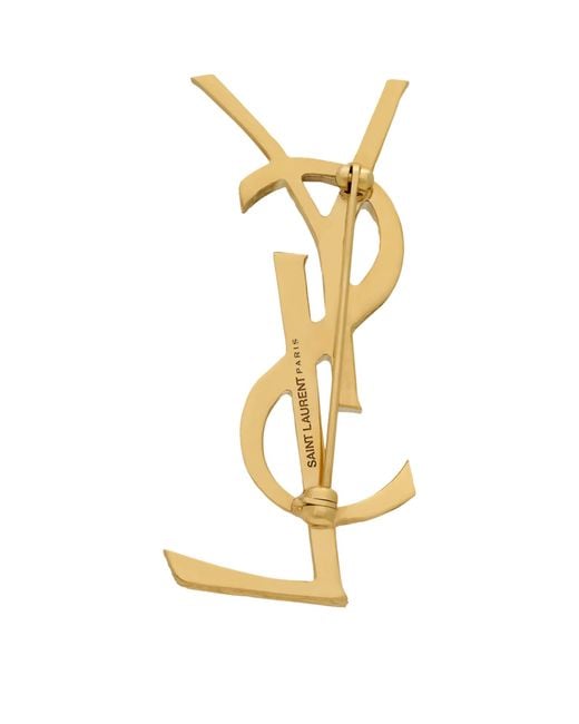 Saint Laurent Metallic Opyum Ysl Brooch