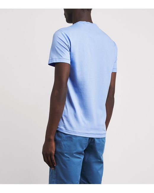 Polo Ralph Lauren Blue Cotton Polo Bear Bicycle Slim T-Shirt for men