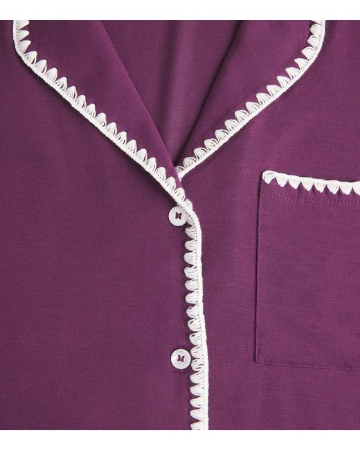 Eberjey Purple Short-Sleeve Frida Pyjama Set