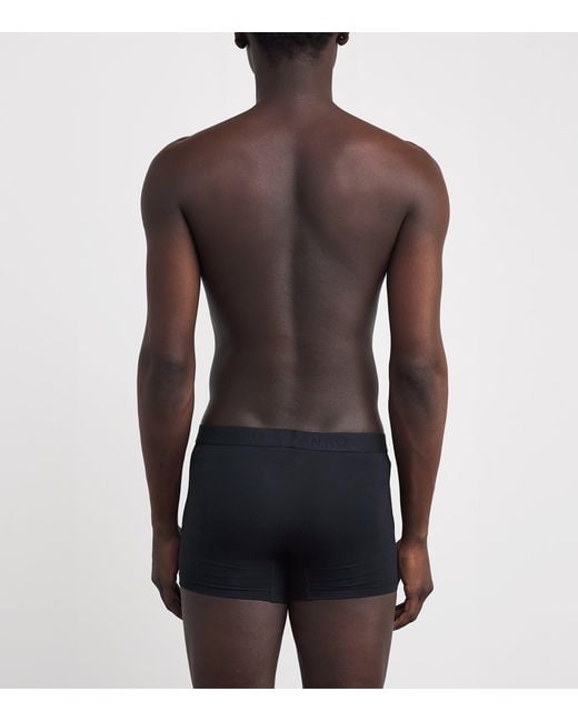 Hanro Blue Cotton-Blend Essential Trunk for men