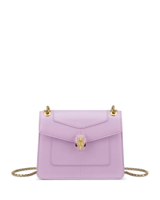 BVLGARI Purple Small Leather Serpenti Forever Day-To-Night Shoulder Bag