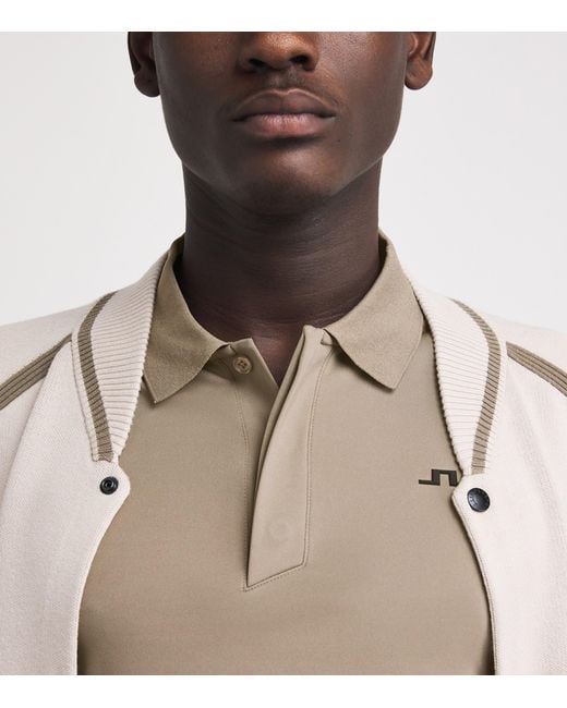 J.Lindeberg Natural Knitted Neri Polo Shirt for men
