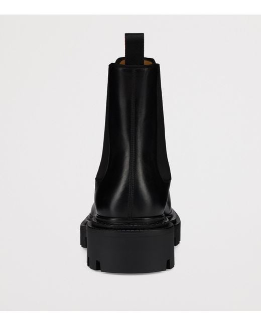 Christian Louboutin Black Devon Leather Chelsea Boots for men