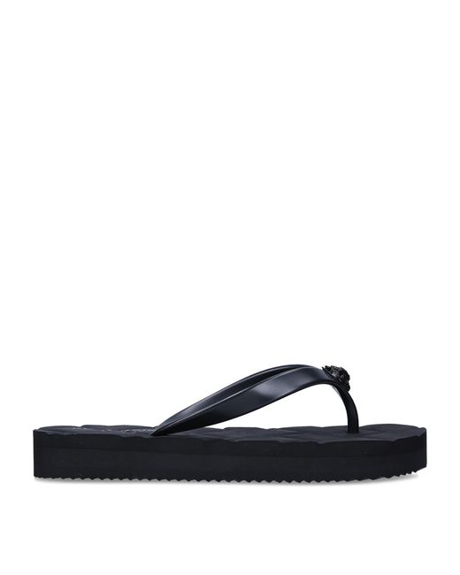 Kurt Geiger Black Kensington Q Two-Post Rubber Flip Flops
