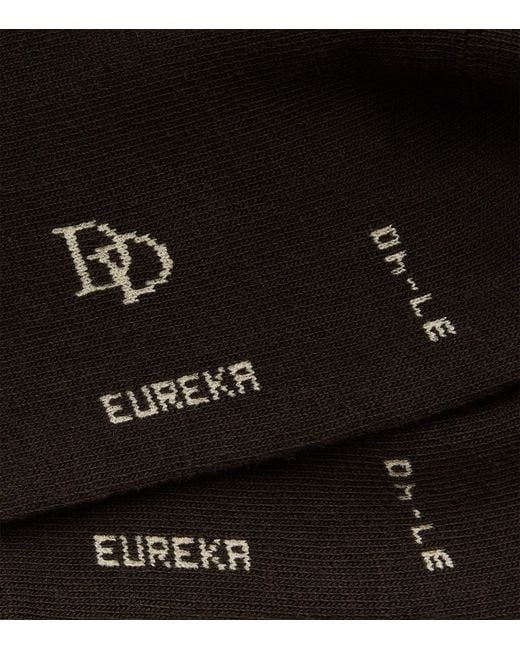 Doré Doré Black Egyptian Cotton-Blend Eureka Socks for men