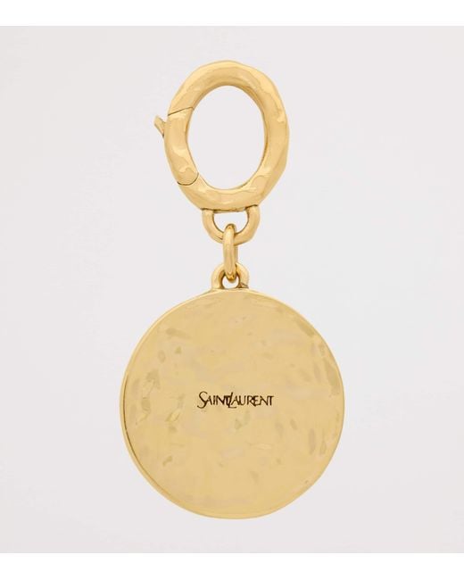 Saint Laurent Metallic Enamelled Cassandre Medallion Charm