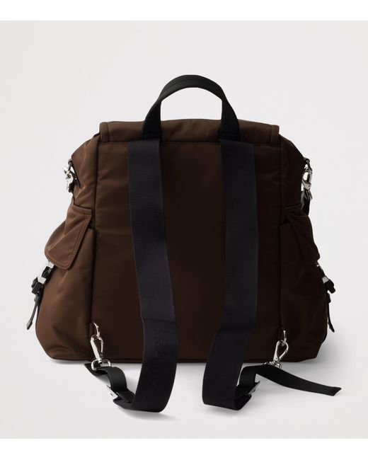 Prada Black Re-Nylon And Leather Explore Backpack for men