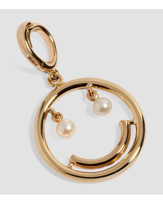 Annoushka Metallic Diamond And Freshwater Pearl Mythology Happy Face Charm