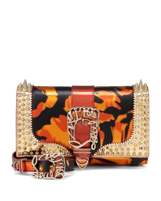 Christian Louboutin Orange Paloma Giddy Calfskin Clutch Bag