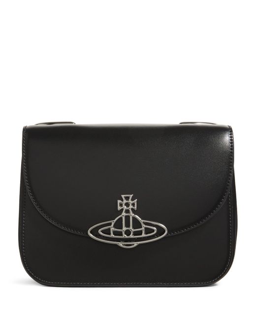 Vivienne Westwood Black Leather Linda Cross-Body Bag