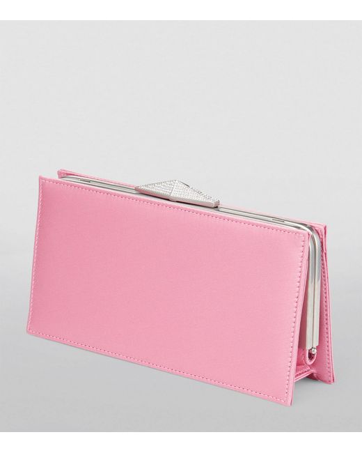 Jimmy Choo Pink Exclusive Diamond Cocktail Clutch Bag