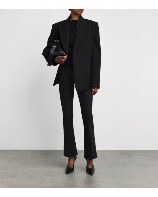 Mother Black The Weekender Flared Jeans