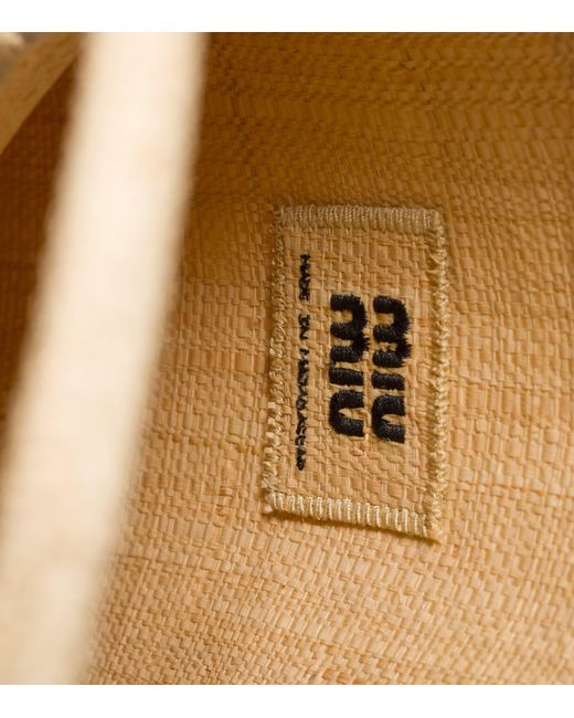 Miu Miu Natural Raffia Ivy Tote Bag