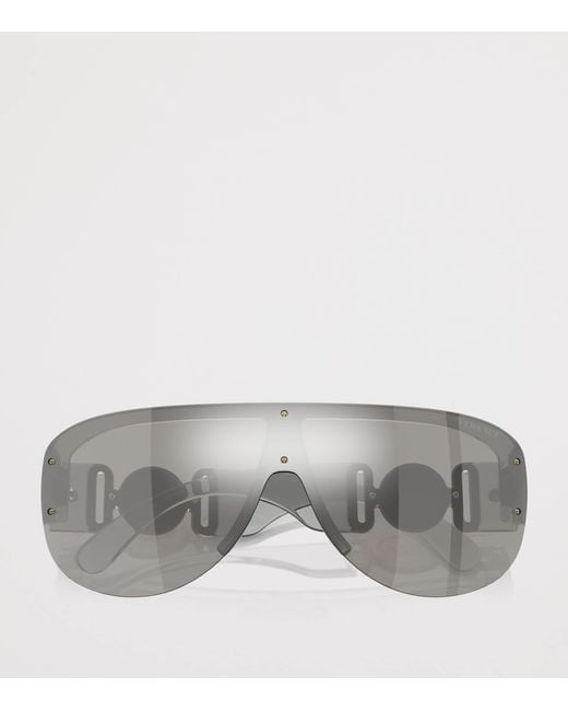 Versace Gray Aviator Sunglasses