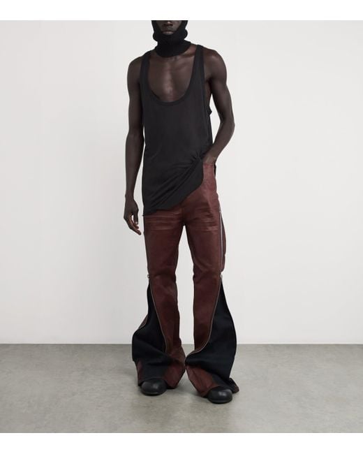 Rick Owens Purple Waxed Bolan Banana Jeans for men