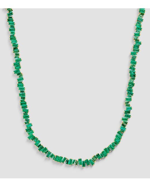 Suzanne Kalan Blue And Emerald Bold Tennis Necklace