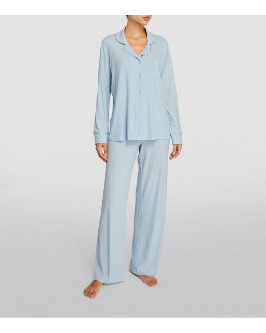 Skims Blue Soft Lounge Pyjama Set