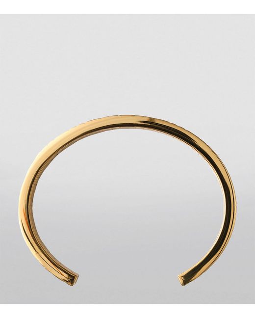 Burberry Metallic Gold-plated Rose Cuff Bracelet
