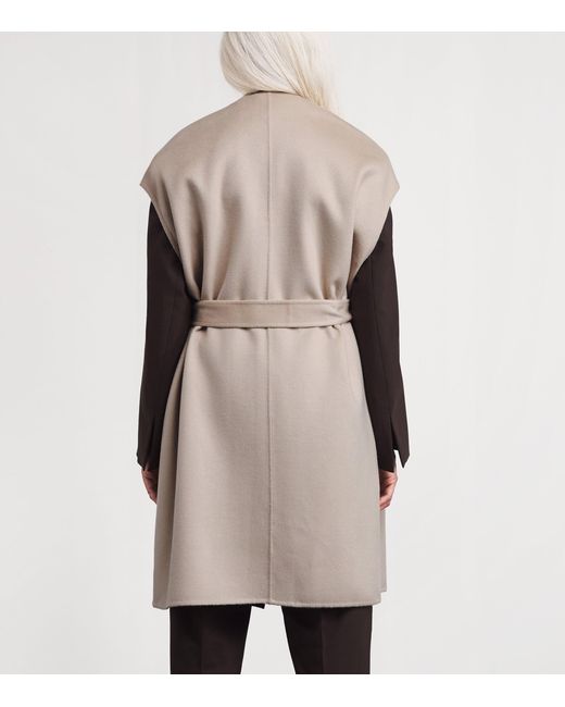 Yves Salomon Natural Wool-Cashmere Long Cape