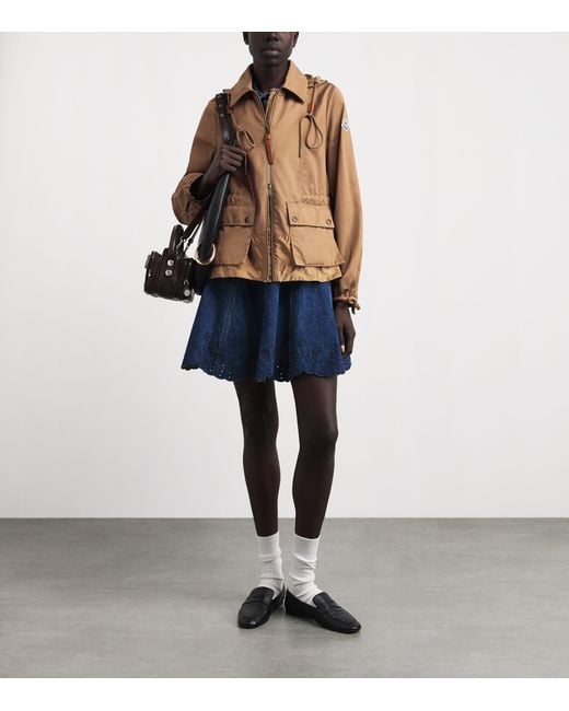 Moncler Brown Gabardine Hooded Adenium Jacket