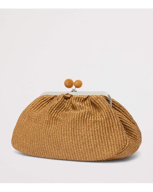 Weekend by Maxmara Brown Woven Pasticcino Clutch Bag