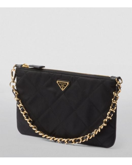 Prada Black Re-nylon Quilted Pouch