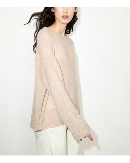 MAX&Co. Natural Linen Boat-Neck Sweater