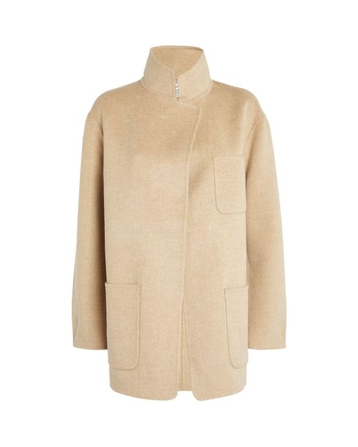 Totême  Natural Wool High-neck Jacket