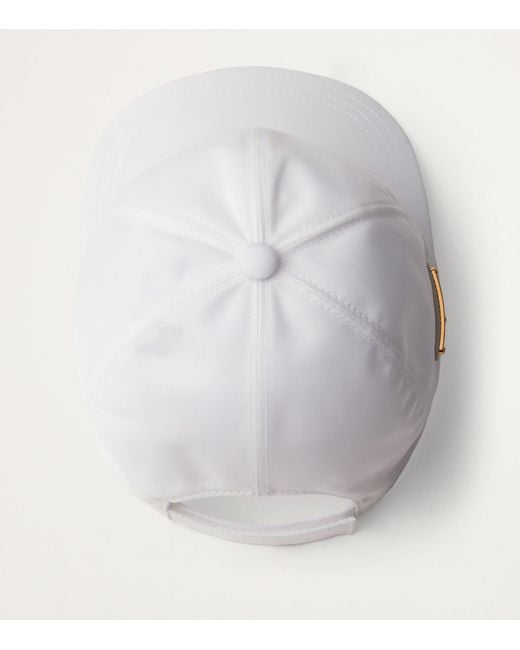 Prada White Re-Nylon Baseball Cap