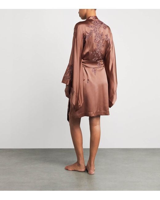 Torlowei Brown Silk Tokoni Short Kimono
