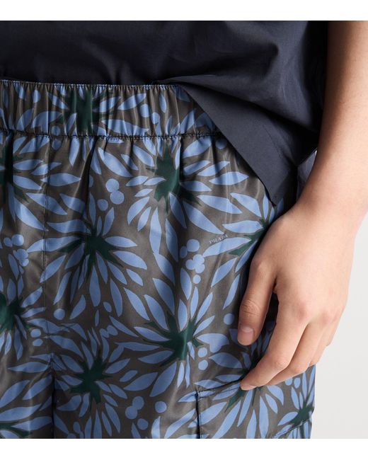 Prada Blue Re-Nylon Swim Trunks for men