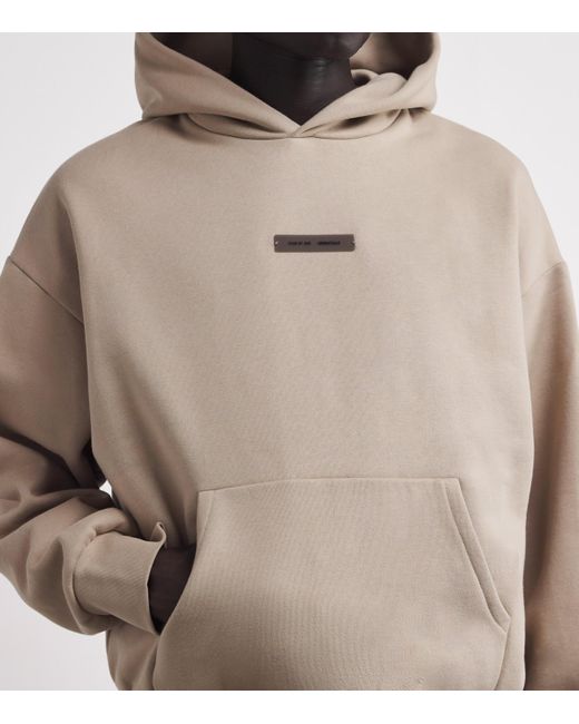 Fear Of God Gray Cotton-Blend Logo Hoodie for men